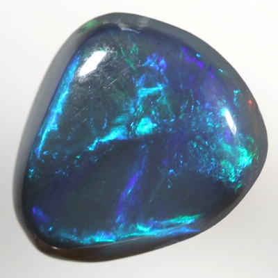 SOLID BLACK OPAL Bright golden green in a Flame pattern